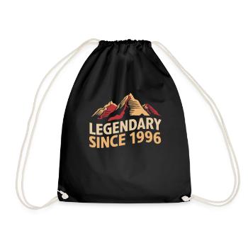 Legendary since 1996 Wanderer Mountain Vintage - Drawstring Bag - black - Front