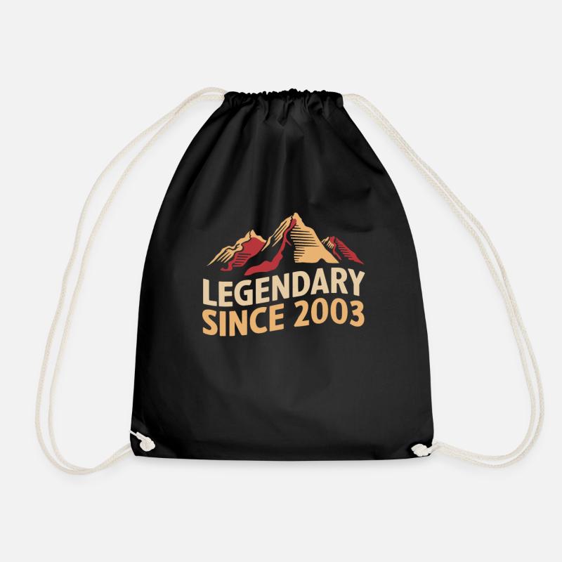 Legendary since 2003 Wanderer Mountain Vintage - Drawstring Bag - black