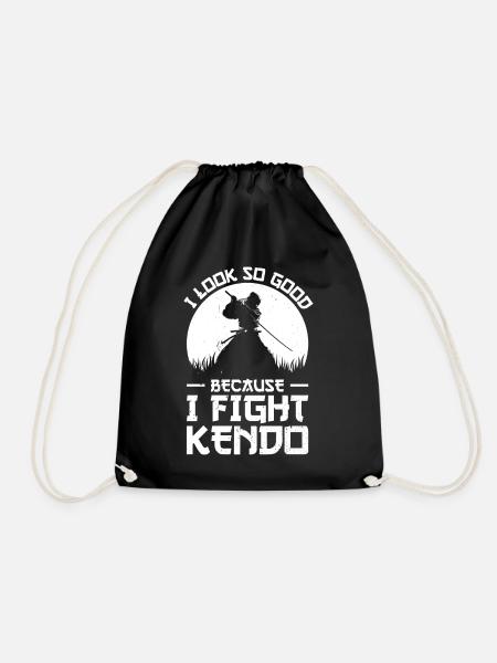 Funny Kendo - I look so good because I fight Kendo - Turnbeutel - Schwarz