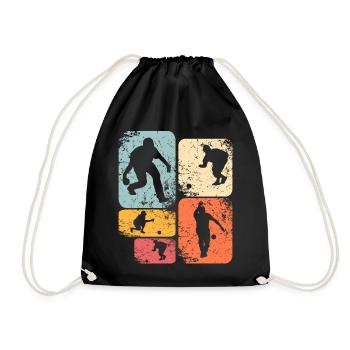 Boule Boccia Boule player - Drawstring Bag - black - Front