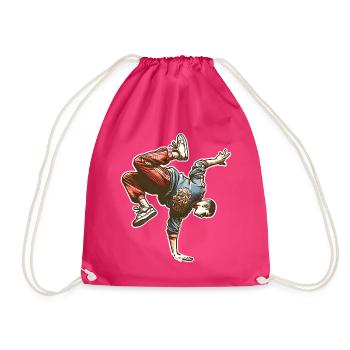 Breakdance - Turnbeutel - Fuchsia - Vorne