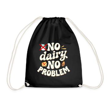 Lactose intolerance Lactose intolerant - Drawstring Bag - black - Front