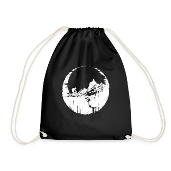 Mountain bike lovers - Drawstring Bag - black - Front