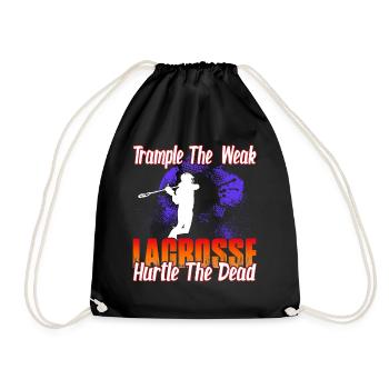 Trample The Weak Lacrosse Hurtle The Dead - Drawstring Bag - black - Front