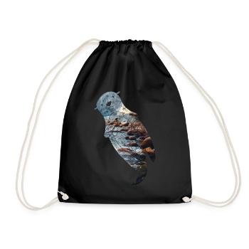 Otter River - Drawstring Bag - black - Front