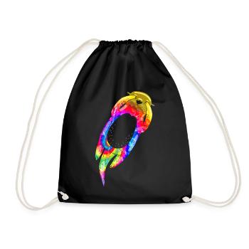 Otter Tie Dye - Turnbeutel - Schwarz - Vorne
