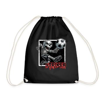STRIKER SOCCER - SKELETON - Drawstring Bag - black - Front