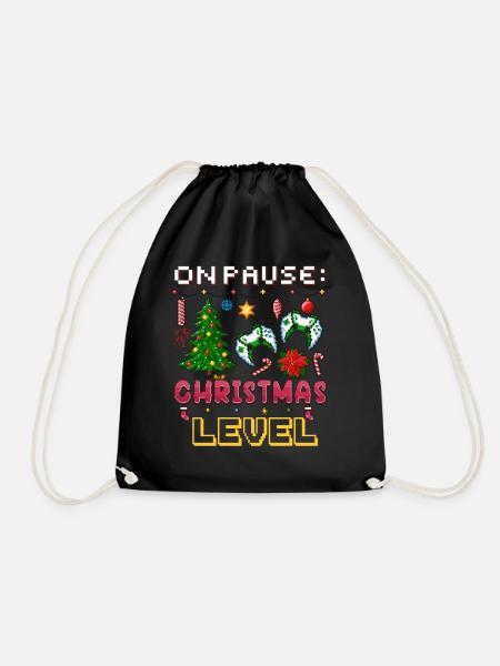 Weihnachten, Videospiel, Gamer, Gaming Geschenk - Turnbeutel - Schwarz