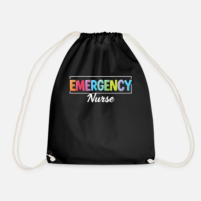 Emergency Nurse Krankenschwester - Turnbeutel - Schwarz