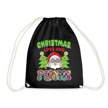 Christmas, Love and Funk – Festive Groove Music - Drawstring Bag - black - Front