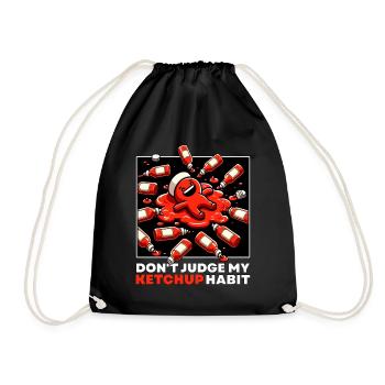 NE JUGEZ PAS MON HABITUDE DU KETCHUP - Sac de sport léger - noir - Devant