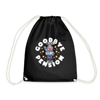 RETIRED: GOODBYE TENSION HELLO PENSION - Drawstring Bag - black - Front