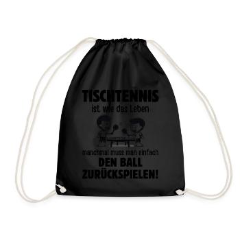 Le tennis de table, c’est comme la vie, il faut parfois - Sac de sport léger - noir - Devant