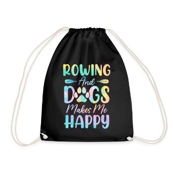 Ramer Et Les Chiens Me Rend Heureux Drôle Chien Tie Dye - Sac de sport léger - noir - Devant