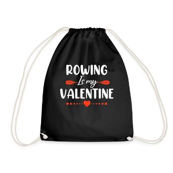 Rudern Ist Mein Valentinstag Steuermann Lustiges Rudern - Turnbeutel - Schwarz - Vorne