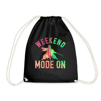 Kendo Weekend Mode On - Kendo Wrestling - Drawstring Bag - black - Front