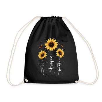 Fleurs d’été Fleur Inspiration Dicton de motivation - Sac de sport léger - noir - Devant