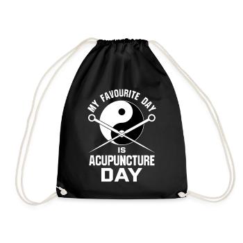 Chi Qi Ying Yang Traditional Chinese Medicine - Drawstring Bag - black - Front