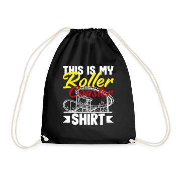 Achterbahn Dieses Ist Mein Shirt - Turnbeutel - Schwarz - Vorne