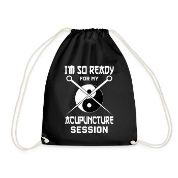 Chi Qi Ying Yang Traditional Chinese Medicine - Drawstring Bag - black - Front