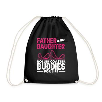 Montagnes russes Père et fille Amis - Sac de sport léger - noir - Devant