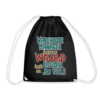 Warehouse Manager Wizard - Turnbeutel - Schwarz - Vorne