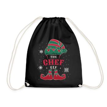 Elf Christmas Outfit Family Christmas - Drawstring Bag - black - Front
