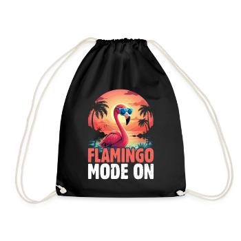 Flamingo Mode On - Pink Flamingo Bird Funny Flamin - Turnbeutel - Schwarz - Vorne