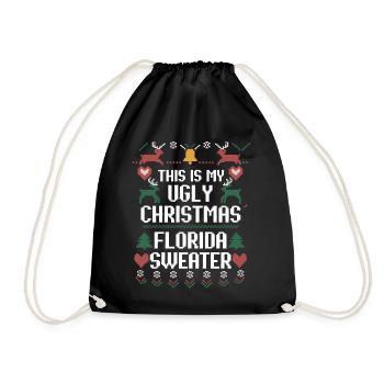 This is My Ugly Christmas Florida Sweater Xmas - Turnbeutel - Schwarz - Vorne