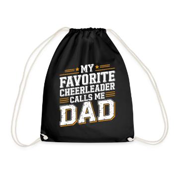 My Favorite Cheerleader Calls Me Dad Cheer Dad - Drawstring Bag - black - Front