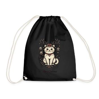 Joyeux Noël Amis Chats - Sac de sport léger - noir - Devant