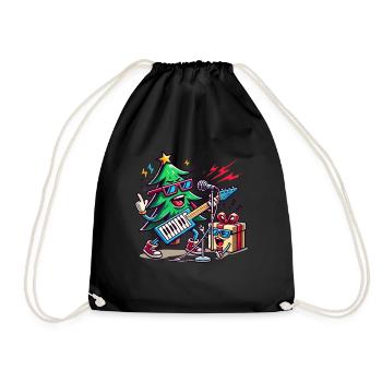 Noël Rétro Rocking Sain - Sac de sport léger - noir - Devant