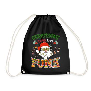 Christmas, Love and Funk – Festive Groove Music - Drawstring Bag - black - Front