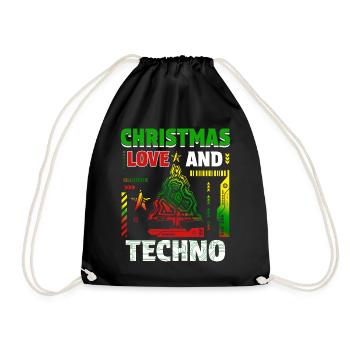 Noël Disco, Rave, Techno, House, Goa, Fête - Sac de sport léger - noir - Devant