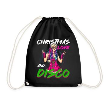 La Mère Noël sur la piste de danse ! Techno de Noël - Sac de sport léger - noir - Devant