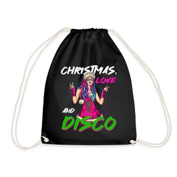 Noël Disco, Rave, Techno, House, Goa, Fête - Sac de sport léger - noir - Devant