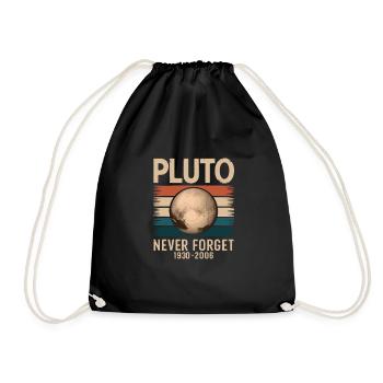 Never forget Pluto - Turnbeutel - Schwarz - Vorne