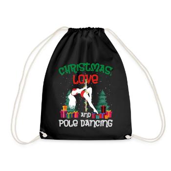 Danseuse de pole, Pole dance, Noël, Amour - Sac de sport léger - noir - Devant