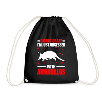 Armadillo Not Crazy Armadillo Armadillo - Drawstring Bag - black - Front