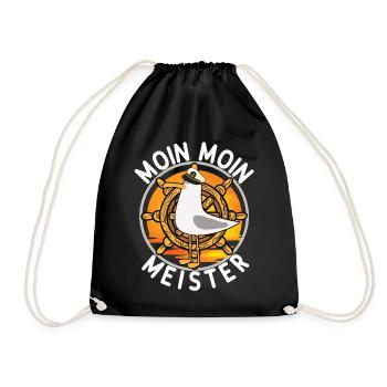 Moin Moin Meister - Turnbeutel - Schwarz - Vorne