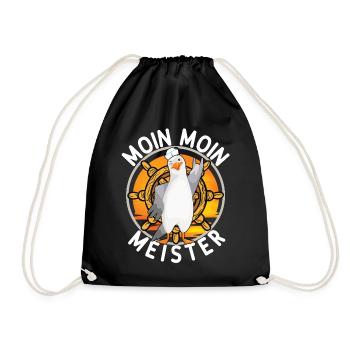 Moin Moin Meister - Turnbeutel - Schwarz - Vorne