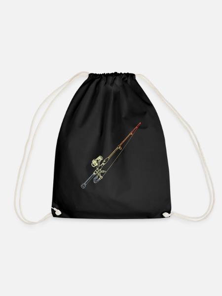 Angel Retro Stil - Turnbeutel - Schwarz