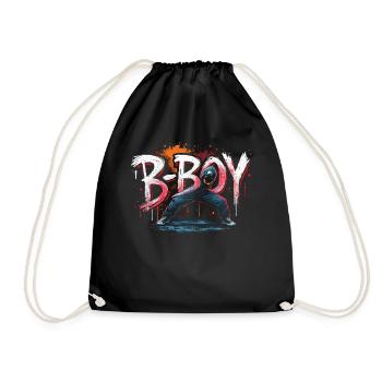 B-Boy Breakdance Hip Hop Dance Danseuse Breakdance - Sac de sport léger - noir - Devant