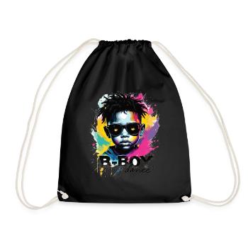 B-Boy Breakdance Hip Hop Dance Dancer Breakdance - Drawstring Bag - black - Front
