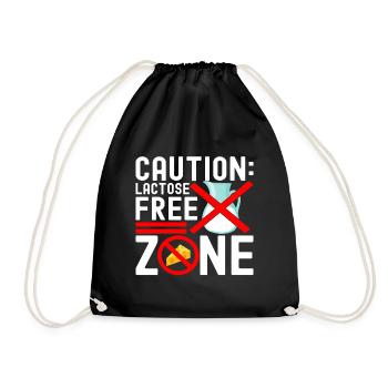 Lactose intolerance Lactose intolerant - Drawstring Bag - black - Front