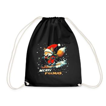 Noël Renard Joyeux Foxmas Ski Neige - Sac de sport léger - noir - Devant