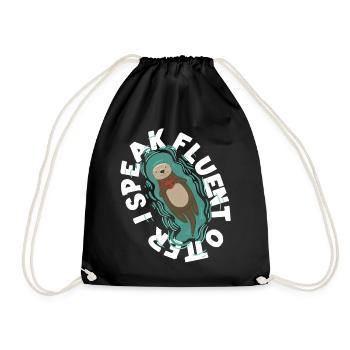 Loutre Je parle couramment Loutre - Sac de sport léger - noir - Devant