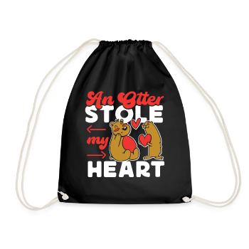 Loutre Saint-Valentin Une loutre - Sac de sport léger - noir - Devant