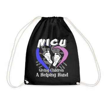 Nicu Nurse Giving Children A Helping Hand - Drawstring Bag - black - Front
