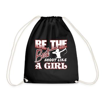Archery Be The Best Shoot Like A Girl - Drawstring Bag - black - Front